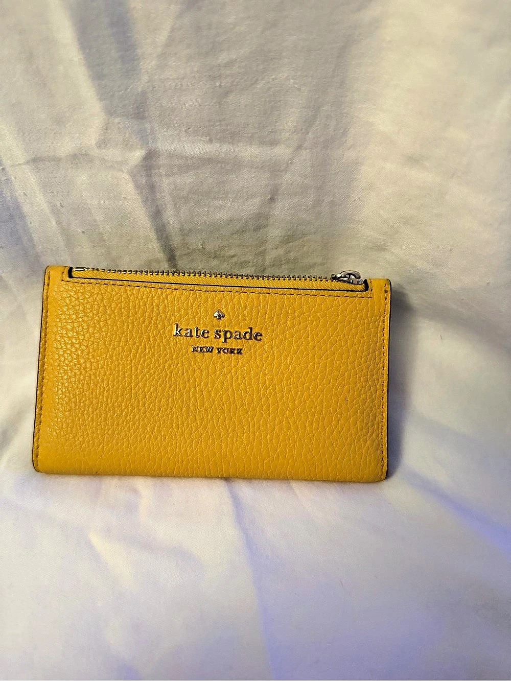 Kate Spade Kayla Small L-Zip Wallet Yellow